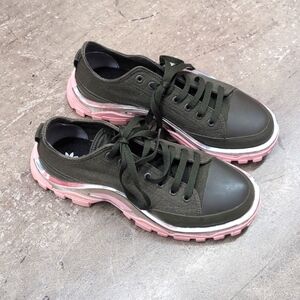 Raf Simons x Adidas Runner Green Pink Chrome Sneakers